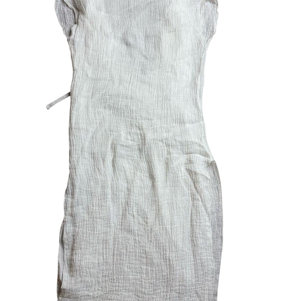 Zara Women's White Tunic Midi Dress Size Muslim cotton beach resort cruise
